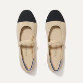 The Square Mary Jane - Cream Captoe