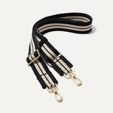 The Crossbody Strap - Black and White Stripe
