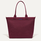 The Lightweight Zip Tote - Cabernet Check