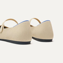 The Square Mary Jane - Cream Captoe
