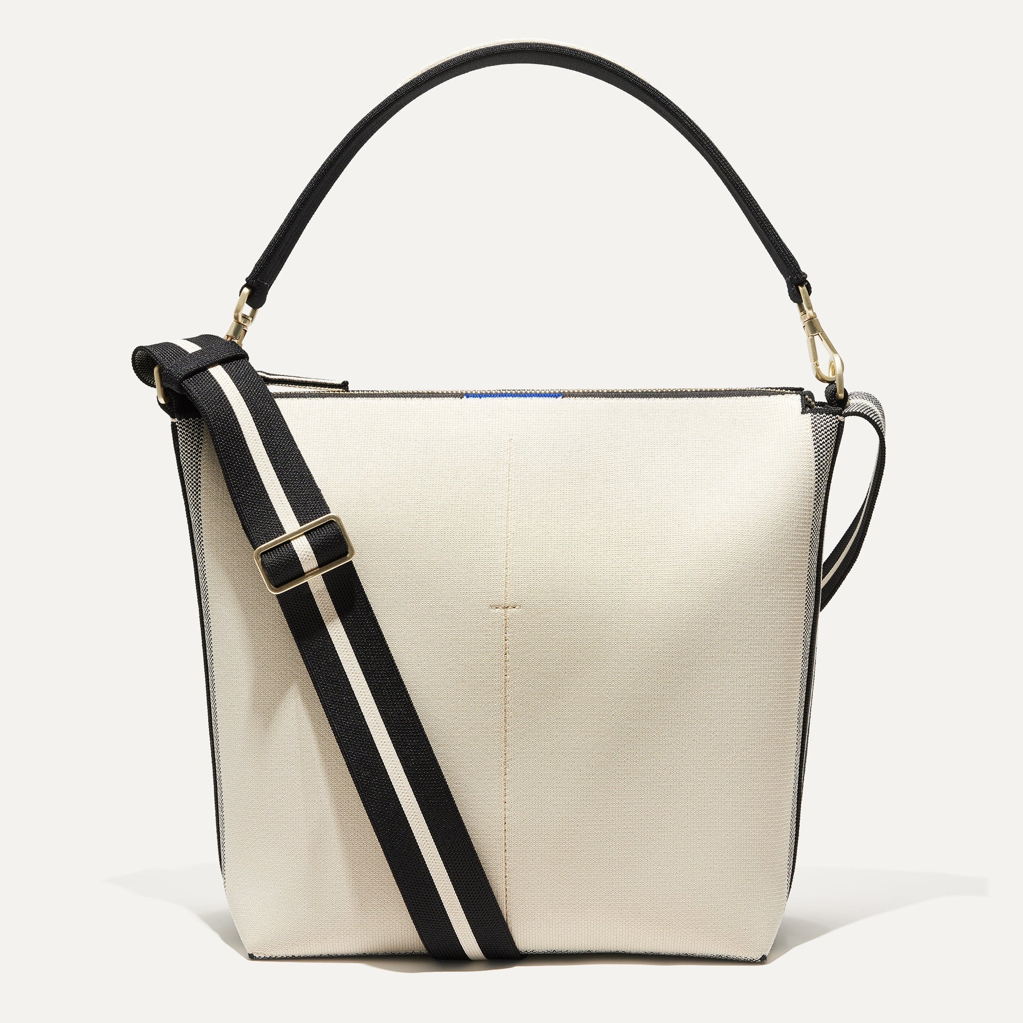 The Mini Zip Bucket - Ivory and Black