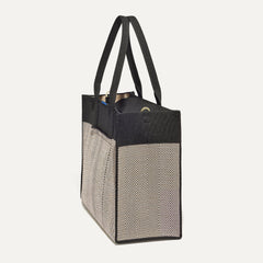 The Classic Tote - Black Herringbone