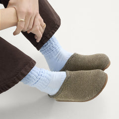 The Casual Clog - Toffee Raffia-Knit