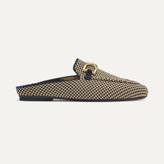 The Double Bit Loafer Mule - Classic Micro Check