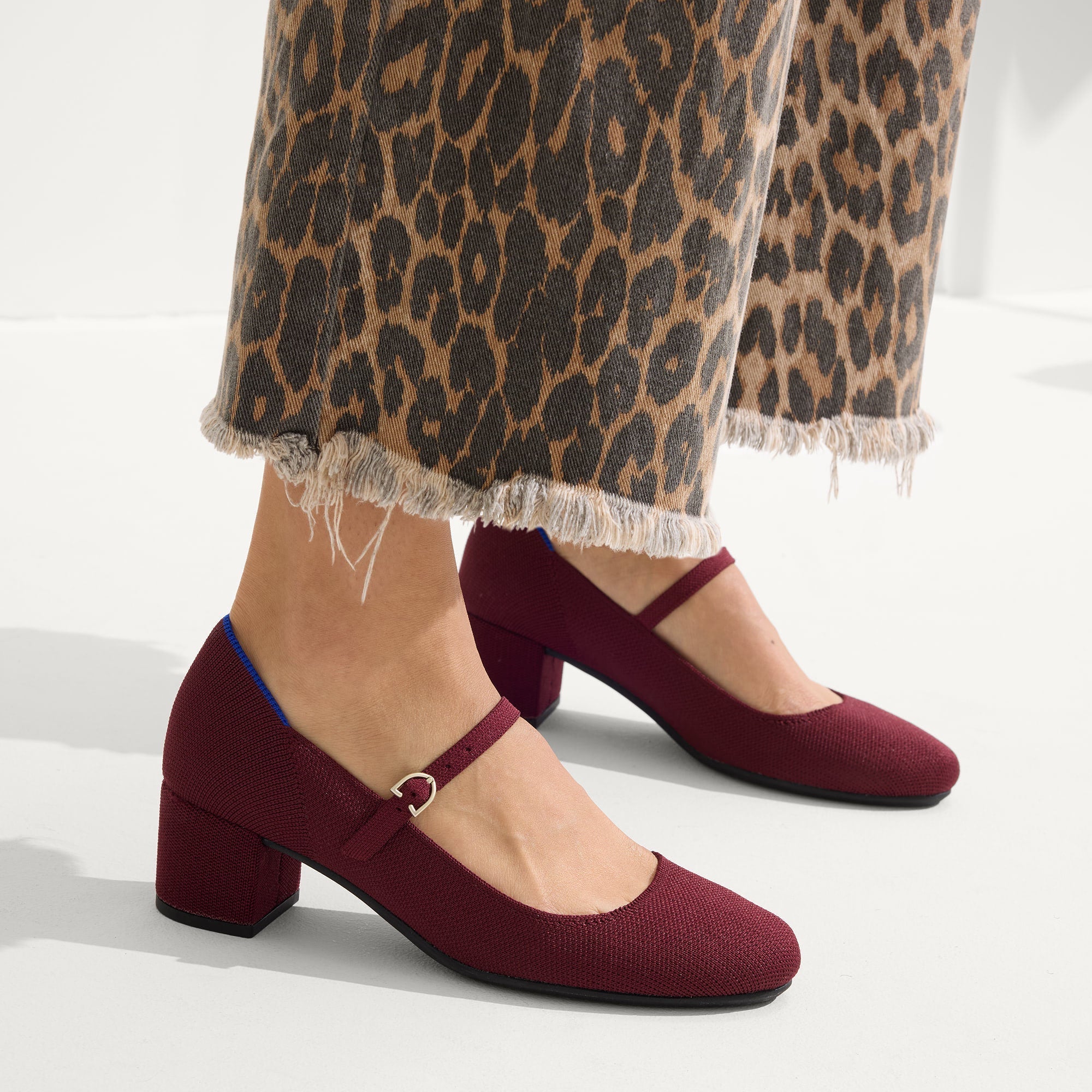 The Mary Jane Heel - Wine Red
