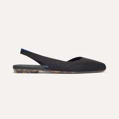 The Almond Slingback - Black