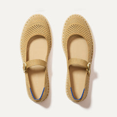 The Espadrille Mary Jane - Metallic Golden Sun