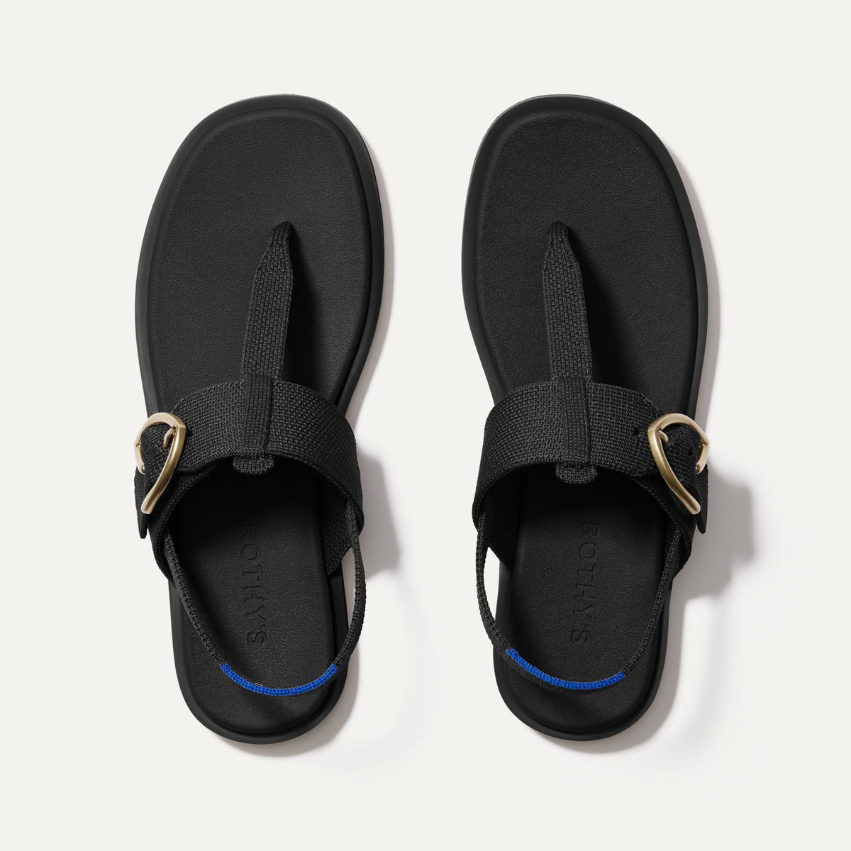 The T–Strap Sandal - Black