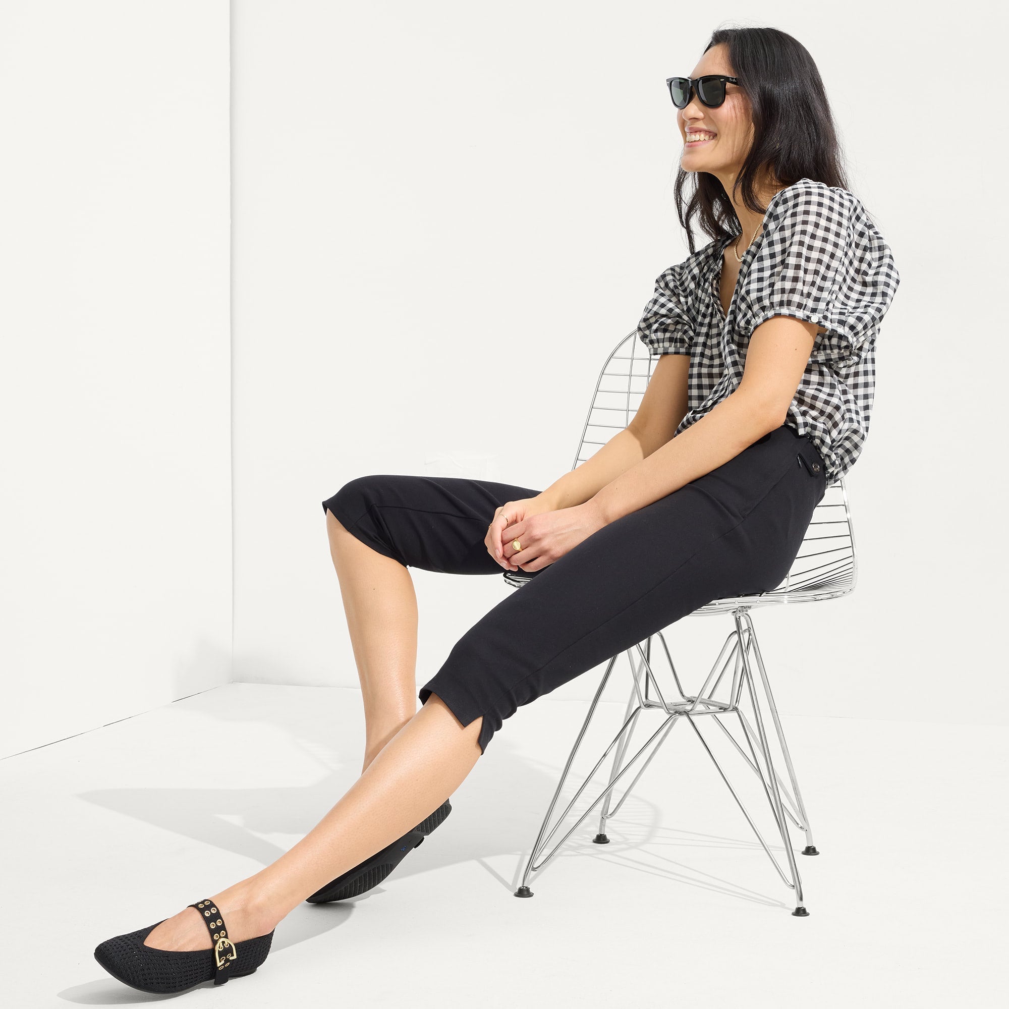 The Max Buckle Mary Jane - Black Mesh