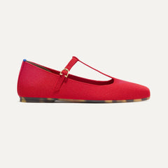 The T–Strap Mary Jane - Red Crisp