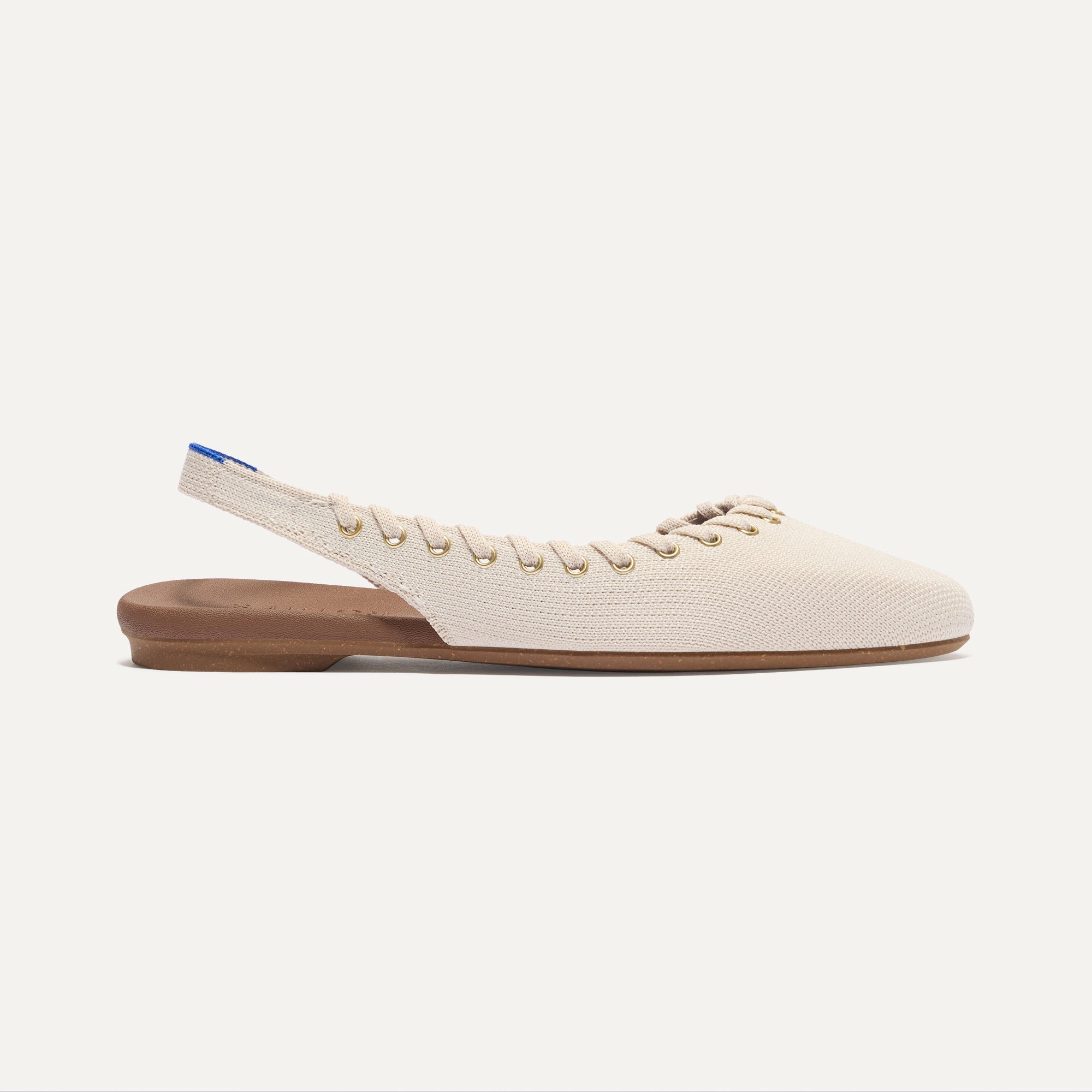 The Almond Slingback - Eyelet Ivory