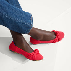 The Knot Ballet Flat - Lollipop Red